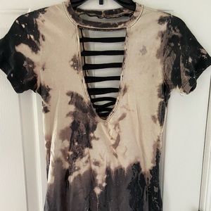 Distressed Form Fitting Top
